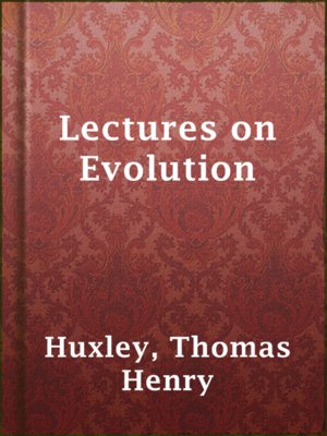 cover image of Lectures on Evolution